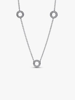 Pandora Pavé Circles Chain Necklace